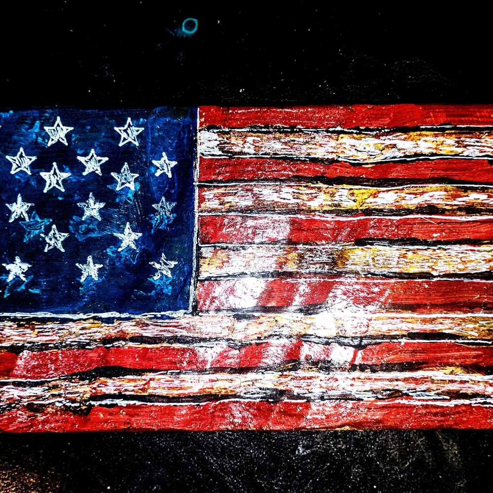 Handcrafted Patriotic Flag Wall Art